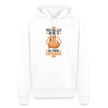 Yes I really do need all these Capybaras - Sweat à capuche Premium bio Homme - blanc - Devant - Nico (187cm)