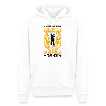 Trompete Trompetist Trompetenspieler Geschenk - Männer Premium Bio Hoodie - Weiß - Vorne - Nico (187cm)