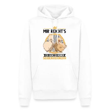 Seidenhuhn Silkie Huhn Seidenhühner Geschenk - Männer Premium Bio Hoodie - Weiß - Vorne - Nico (187cm)