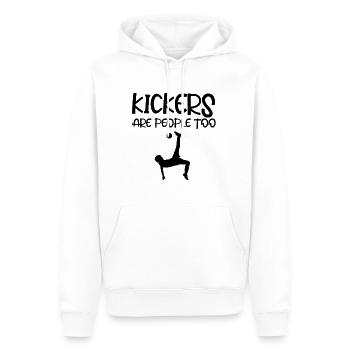 Kickers Are People Too 5 - Männer Premium Bio Hoodie - Weiß - Vorne - Nico (187cm)
