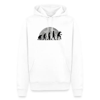 Joueur de ping-pong Evolution Lune ping-pong - Sweat à capuche Premium bio Homme - blanc - Devant - Nico (187cm)