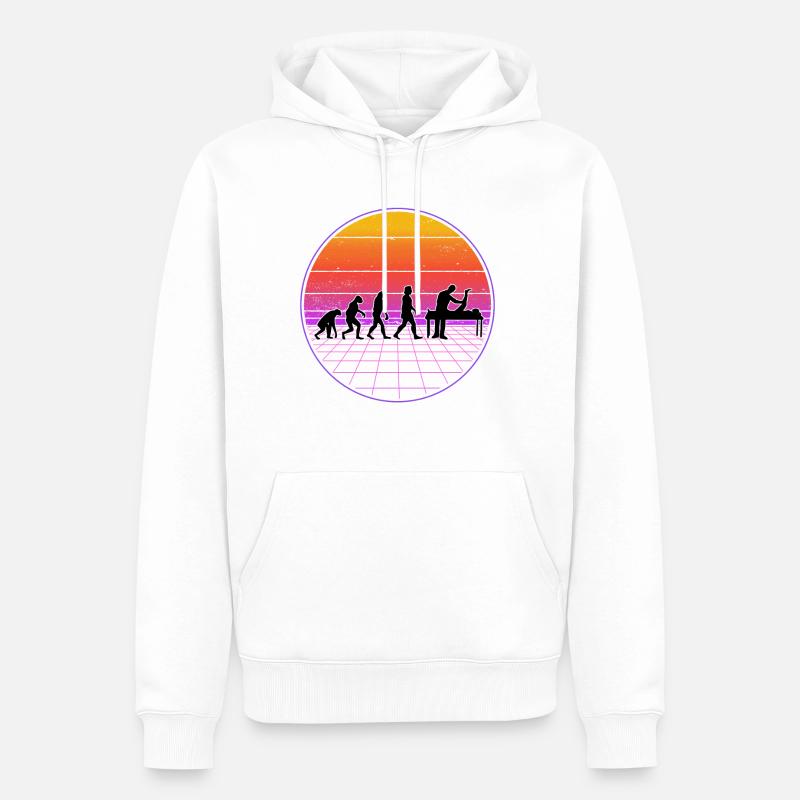 Physiotherapeut Evolution Vaporwave Physio - Männer Premium Bio Hoodie - Weiß