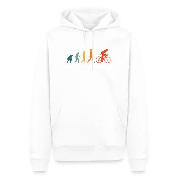 Fahrrad Evolution Retro Fahrradtour Radsportler - Männer Premium Bio Hoodie - Weiß - Vorne - Nico (187cm)