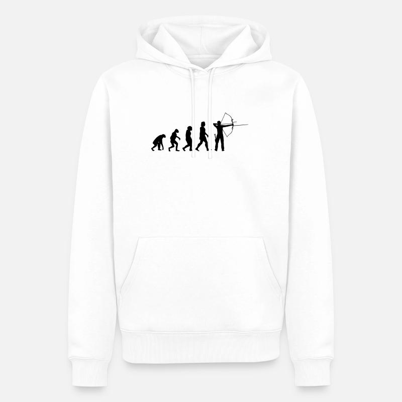 Arc-en-ciel Evolution arc-en-ciel Arc - Sweat à capuche Premium bio Homme - blanc