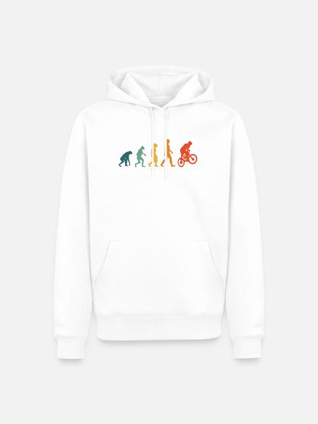 Vélo BMX Evolution Rétro Cyclisme - Sweat à capuche Premium bio Homme - blanc