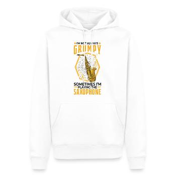Saxophon Jazzmusik Saxophonspieler Saxophonist - Männer Premium Bio Hoodie - Weiß - Vorne - Nico (187cm)