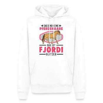 Fjordi Glitzer Fjordpferd Norweger Fjord Pferd - Männer Premium Bio Hoodie - Weiß - Vorne - Nico (187cm)