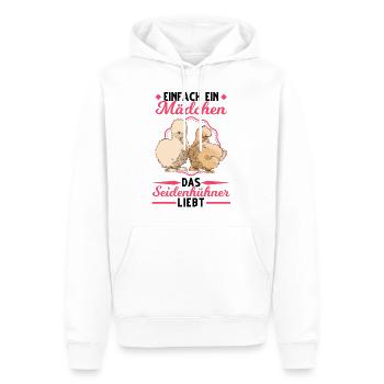 Seidenhuhn Mädchen Seidenhühner Silkie Mädel - Männer Premium Bio Hoodie - Weiß - Vorne - Nico (187cm)