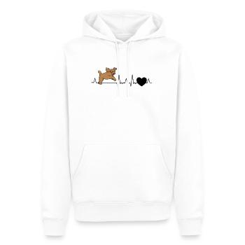 Labradoodle Heartbeat Goldendoodle Gift - Men’s Premium Organic Hoodie - white - Front - Nico (187cm)