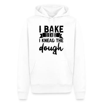 I Bake Because I Knead The Dough 3 - Sweat à capuche Premium bio Homme - blanc - Devant - Nico (187cm)