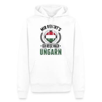Mir reicht's Ich reise nach Ungarn - Männer Premium Bio Hoodie - Weiß - Vorne - Nico (187cm)