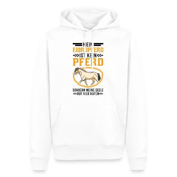 Fjordpferd Seele auf 4 Hufen Fjord Pferd - Männer Premium Bio Hoodie - Weiß - Vorne - Nico (187cm)