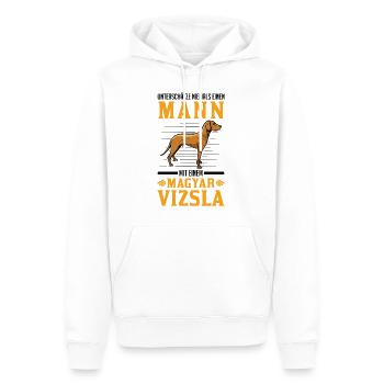 Magyar Vizsla Mann Drahthaar Vizsla - Männer Premium Bio Hoodie - Weiß - Vorne - Nico (187cm)