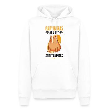 Capybara Spirit Animal Wasserschwein Capibara - Sweat à capuche Premium bio Homme - blanc - Devant - Nico (187cm)