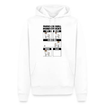 Parson Russell Terrier Hundetricks - Männer Premium Bio Hoodie - Weiß - Vorne - Nico (187cm)