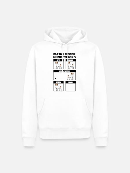 Parson Russell Terrier Hundetricks - Männer Premium Bio Hoodie - Weiß