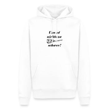 Transport lourd, rien n’est trop lourd pour nous! Idée - Sweat à capuche Premium bio Homme - blanc - Devant - Nico (187cm)