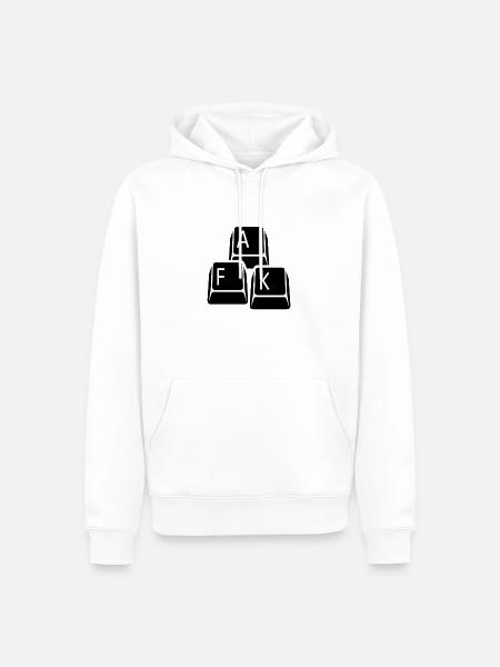 AFK gamblers play keyboard keys - Men’s Premium Organic Hoodie - white