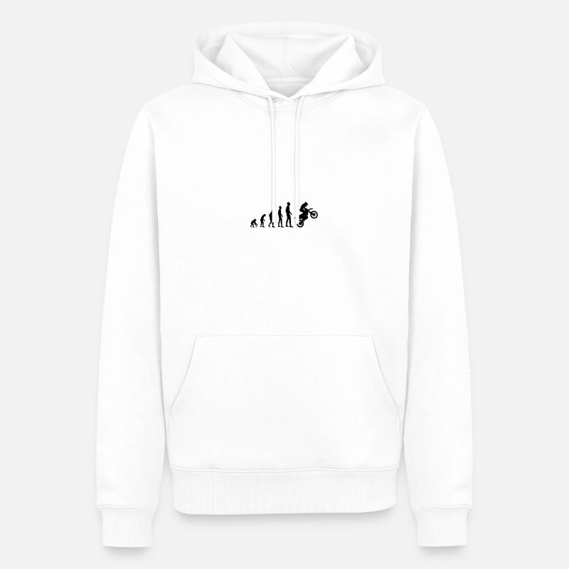 Singe évolution singe - Sweat à capuche Premium bio Homme - blanc