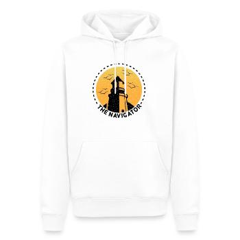 navigator leuchtturm welle wasser baltic.sh.desig - Männer Premium Bio Hoodie - Weiß - Vorne - Nico (187cm)