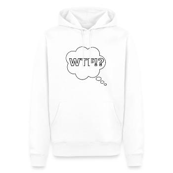 WTF - Männer Premium Bio Hoodie - Weiß - Vorne - Nico (187cm)
