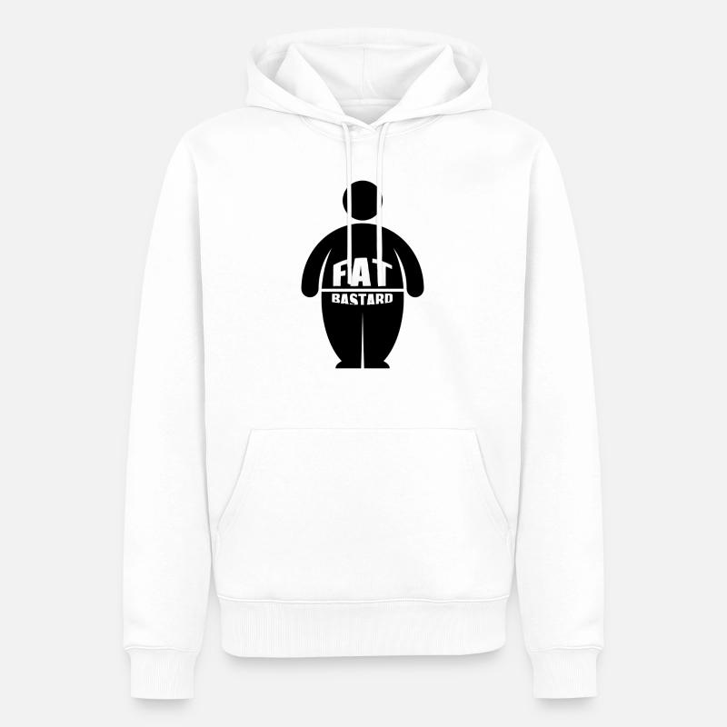 Fat Bastards: Version 2 - Sweat à capuche Premium bio Homme - blanc