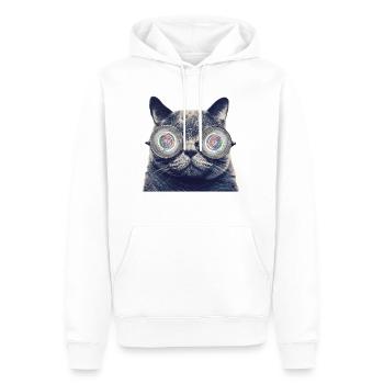 Geek design - Men’s Premium Organic Hoodie - white - Front - Nico (187cm)
