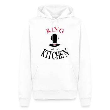 Cadeaux de Noël pour hommes - Sweat à capuche Premium bio Homme - blanc - Devant - Nico (187cm)