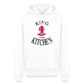 Idée cadeau amusante pour les hommes - Sweat à capuche Premium bio Homme - blanc - Devant - Nico (187cm)