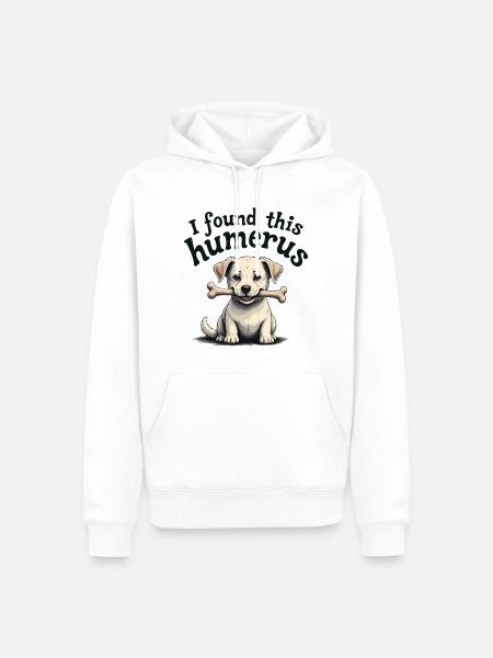 I found this humerus - Men’s Premium Organic Hoodie - white