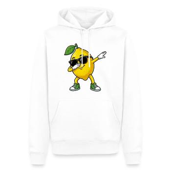 Dessin animé Dun Citron dans la pose Dab - Sweat à capuche Premium bio Homme - blanc - Devant - Nico (187cm)
