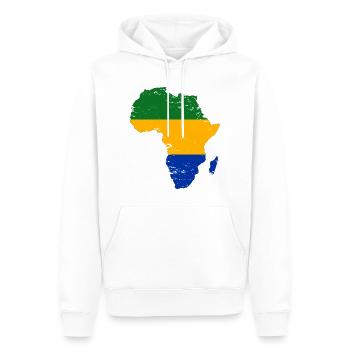 Gabon_Flagge_Afrika_used - Männer Premium Bio Hoodie - Weiß - Vorne - Nico (187cm)