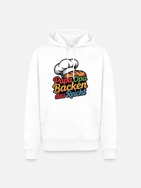 Papa Opa Backen Das Reicht - Männer Premium Bio Hoodie - Weiß