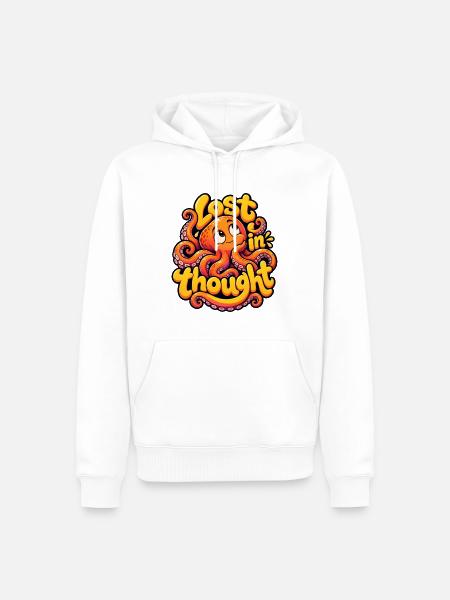 KRAKE - Männer Premium Bio Hoodie - Weiß