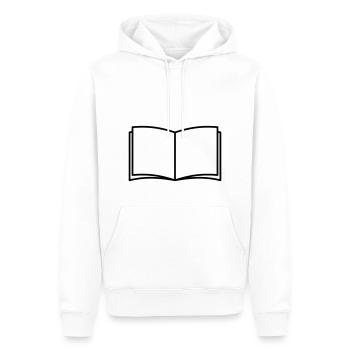 aufgeschlagenes Buch - Männer Premium Bio Hoodie - Weiß - Vorne - Nico (187cm)