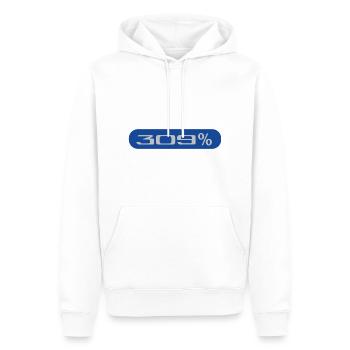 Logo 309% - Sweat à capuche Premium bio Homme - blanc - Devant - Nico (187cm)