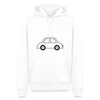 Voiture - Sweat à capuche Premium bio Homme - blanc - Devant - Nico (187cm)