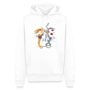 Looney Tunes Bugs Bunny und Lola Liebe - Männer Premium Bio Hoodie - Weiß - Vorne - Nico (187cm)