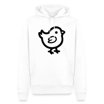 poussin - Sweat à capuche Premium bio Homme - blanc - Devant - Nico (187cm)