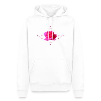 Rose - Sweat à capuche Premium bio Homme - blanc - Devant - Nico (187cm)