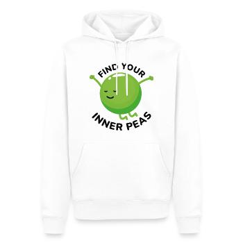 Finde deine inneren Erbsen - Männer Premium Bio Hoodie - Weiß - Vorne - Nico (187cm)
