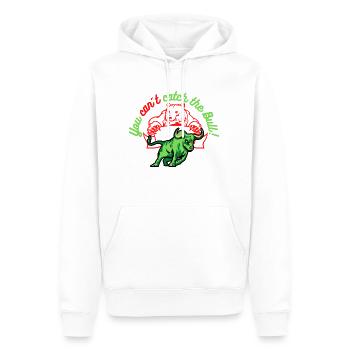 You can`t catch the Bull - Männer Premium Bio Hoodie - Weiß - Vorne - Nico (187cm)