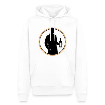 Icône de silhouette de buveur - Sweat à capuche Premium bio Homme - blanc - Devant - Nico (187cm)