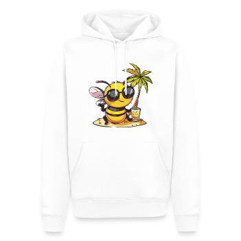 Bee Summer Beach Vacation - Men’s Premium Organic Hoodie - white - Front - Nico (187cm)