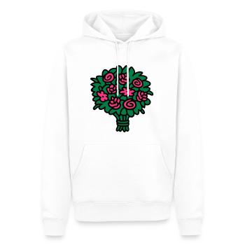 Blumenstrauß 3 - Männer Premium Bio Hoodie - Weiß - Vorne - Nico (187cm)