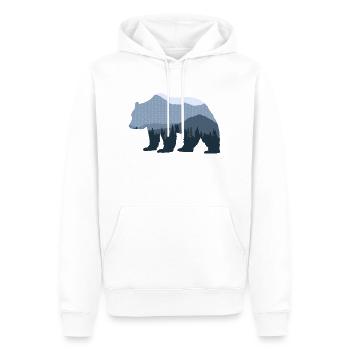 Forest Bear - Men’s Premium Organic Hoodie - white - Front - Nico (187cm)