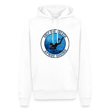 apnoe une respiration apnoetauchen apnoe apnée - Sweat à capuche Premium bio Homme - blanc - Devant - Nico (187cm)