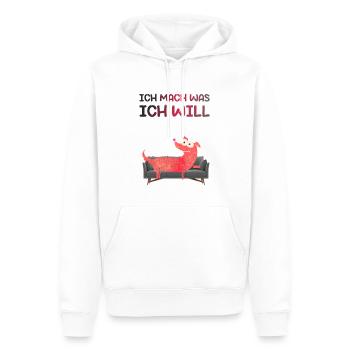 ich mach was ich will - Männer Premium Bio Hoodie - Weiß - Vorne - Nico (187cm)