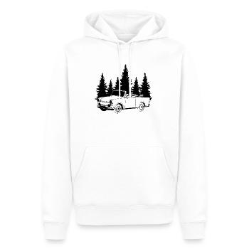 Trabi cabriolet pour les vacances d'été dans l'est - Sweat à capuche Premium bio Homme - blanc - Devant - Nico (187cm)