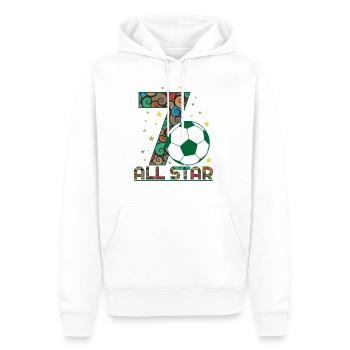 7th Birthday Football All Star 7 Years - Men’s Premium Organic Hoodie - white - Front - Nico (187cm)